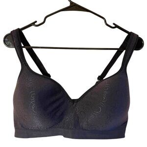 Bali Womens Comfort Revolution Wire-Free Bra Black Adjustable Straps Hook 40D